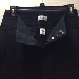 Elle black high waisted work capris